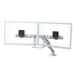 Ergotron HX Desk Dual Monitor Arm (white) Two Monitor Mount