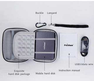 Feishuo 650GB HDD 2.5'' Portable External Hard Drive Hard Disk