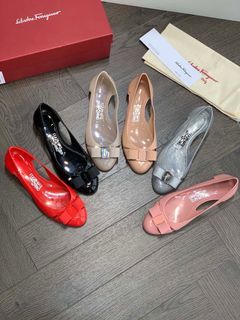 FERRAGAMO jelly heels flats sandals