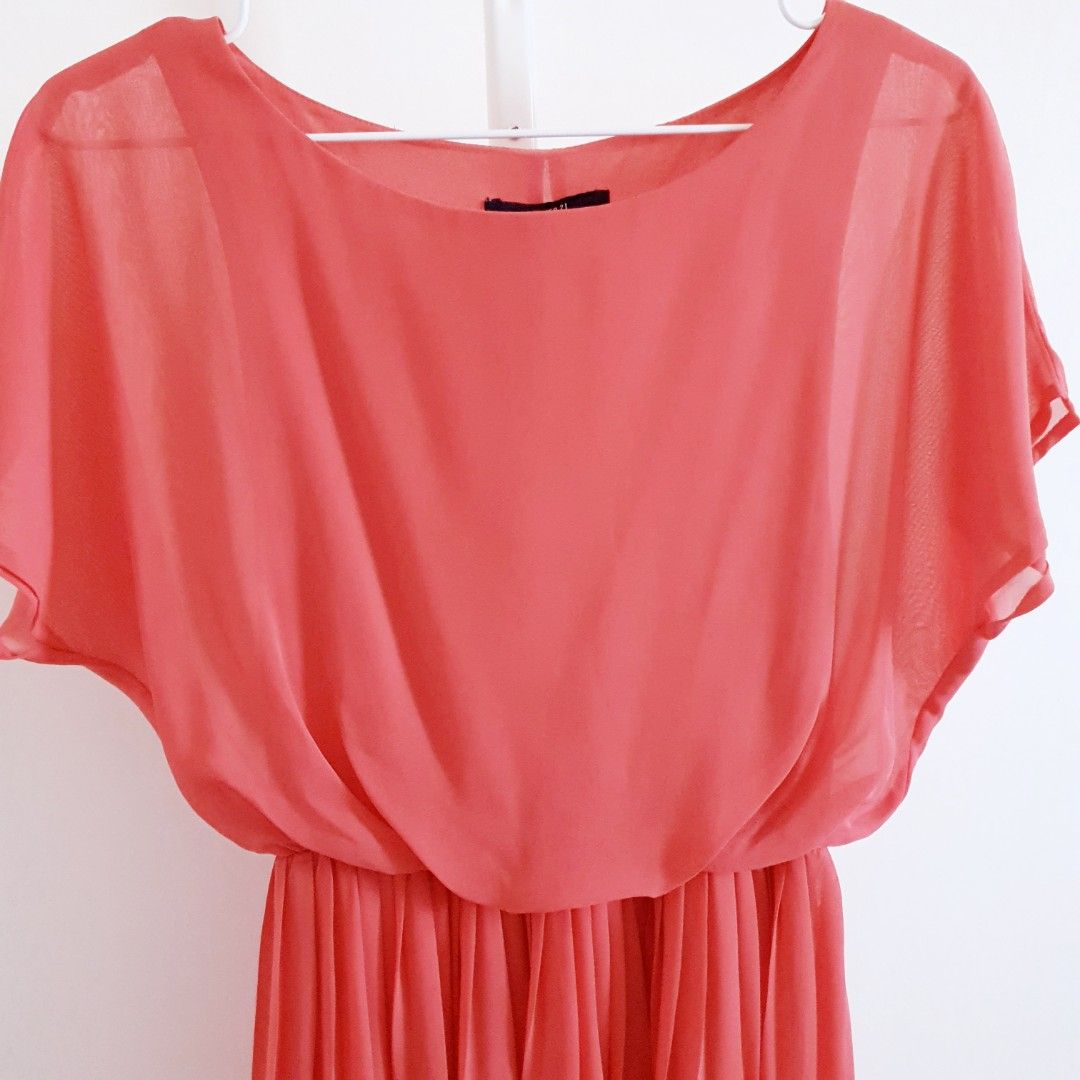 Pleated chiffon dress forever 21 discount