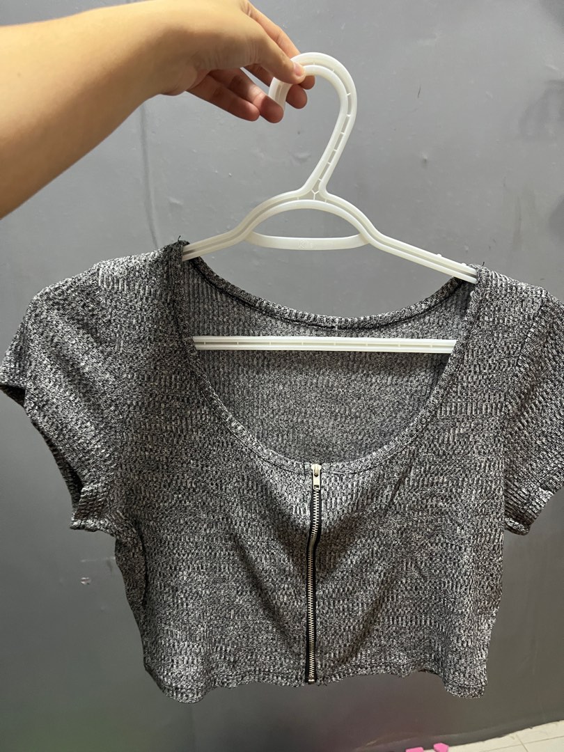 Gray Crop Top on Carousell