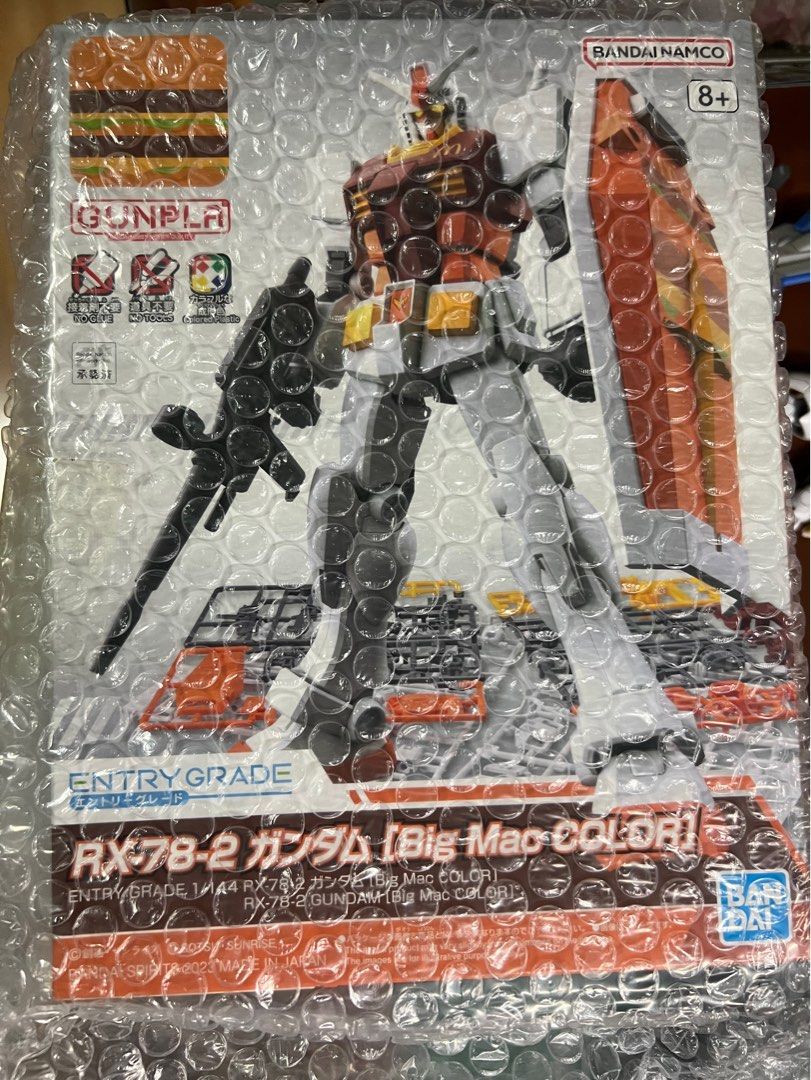 Gundam RX782 EG 1/144 China Macdonalds Edition - Gunpla McDonalds Limited Edition RX-78-2 (Category: Gundam Model Kits) located in Singapore. Submitted by gundamhobby (Listing ID 1229896305, Image 2). Description: Gundam RX-78-2 (Big Mac Colour) Entry Grade ⭐️ Limited Edition Item so Prices may 📈 anytime. ⭐️ Kit coming from China , arrival will be around 1.5 weeks to your doorstep. ⭐️ Free Delivery included, no self collect. ⭐️ Card set (12pcs) 