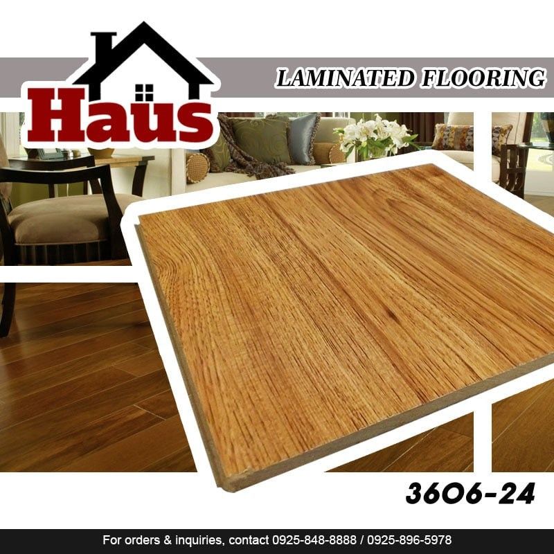 Haus Laminated Flooring (Category: Home Improvement Tools & Accessories) located in Muntinlupa City. Submitted by Haus_SR2 (Listing ID 1234811429, Image 2). Description: [ Album ] Haus Laminated Flooring One of the most popular flooring choices is laminated flooring. It offers an authentic look of a natural floor with many practical advantages but at a lower price. Our Haus Laminated flooring can be a great choice for any home renovation project.