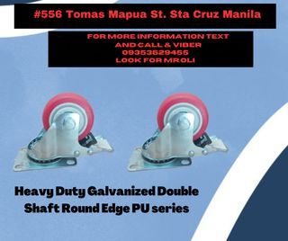 Heavy Duty Galvanized Double Shaft Round  Edge PU series