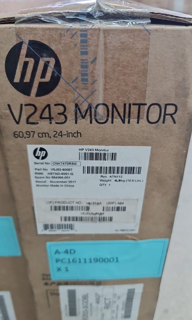 HP V243 Monitor, Computers & Tech, Parts & Accessories, Monitor Screens ...