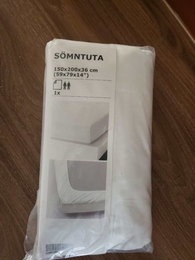 Ikea Queen fitted Sheets, Furniture & Home Living, Bedding & Towels on