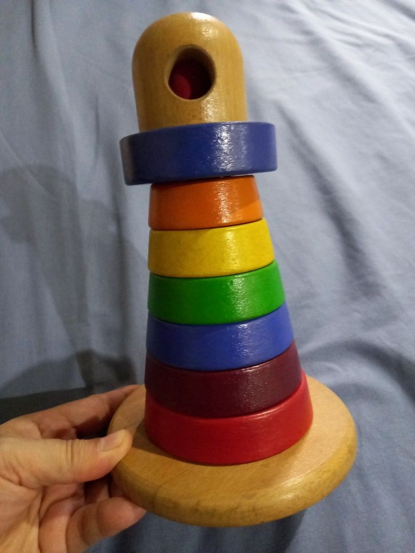 Ikea Stacking Toy for Montessori learning (Category: Educational & Learning Toys) located in Caloocan City. Submitted by colorsandcrafts (Listing ID 1234827403, Image 1). Description: Complete parts. Best for teaching colors, hand grasp, and stacking. payment thru gcash.