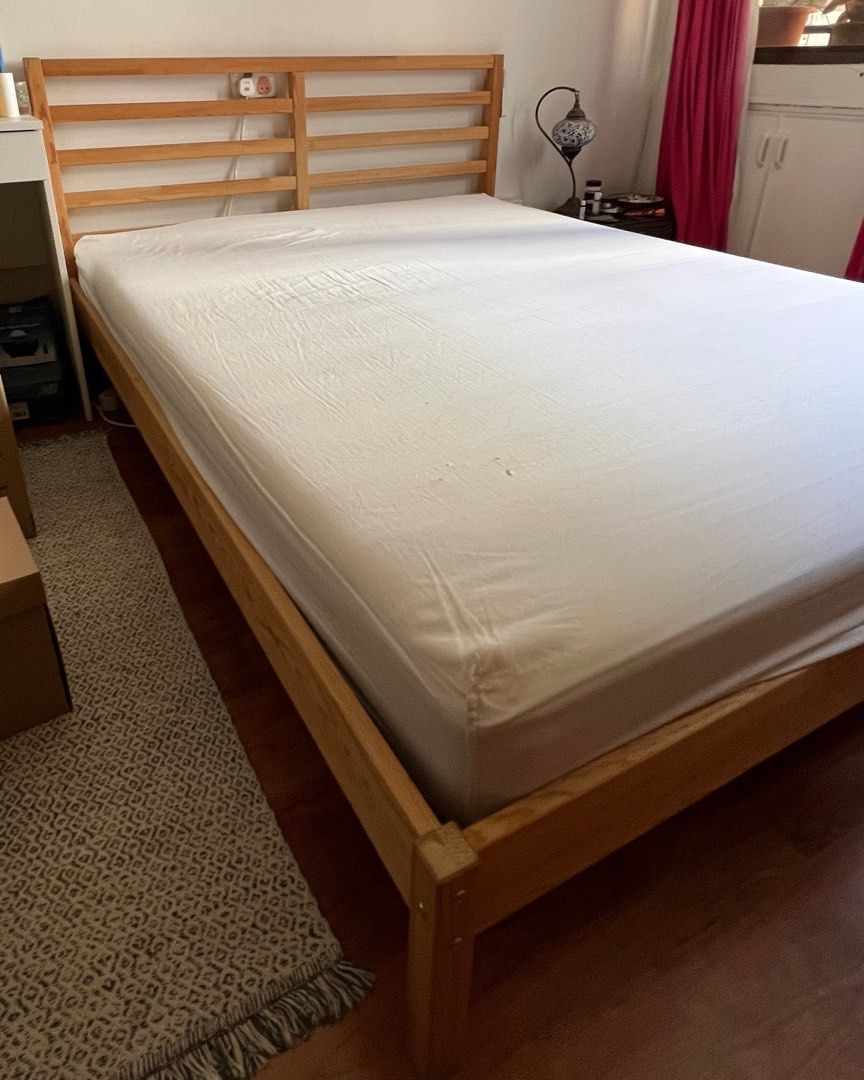IKEA Tarva Queen size bed frame 150 x 200cm Furniture Home