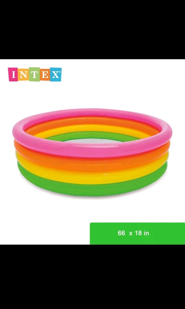 Intex Sunset Glow 4 Rings Inflatable Pool on Carousell