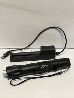 JCKSY Green Beam Pointer, High Power Long Range Adjustable Focus with Star Cap Handheld Light, for Hiking Indoor Outdoor Teaching Camping Travel