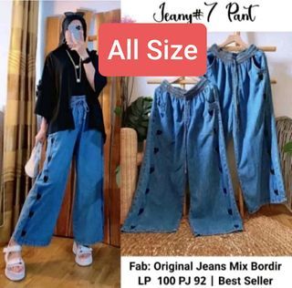 Jeans Love Import bagian bawah lipat, All size, untuk BB  40-60 kg, dari harga normal Rp. 750.000, sekarang sedang diskon besar-besaran, NEW.