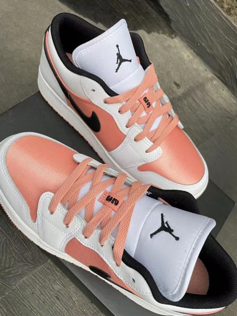 White and clearance pink air jordans