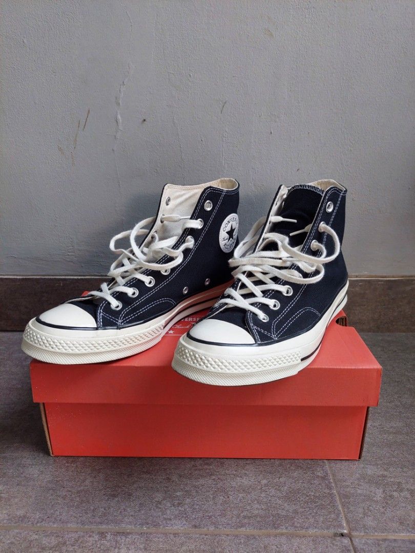 Jual Sepatu Converse 70s High Black White Like New Bandung Fesyen