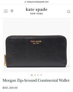 kate spade new york Morgan Rose Garden Zip Around Continental Wallet-Black  Multi