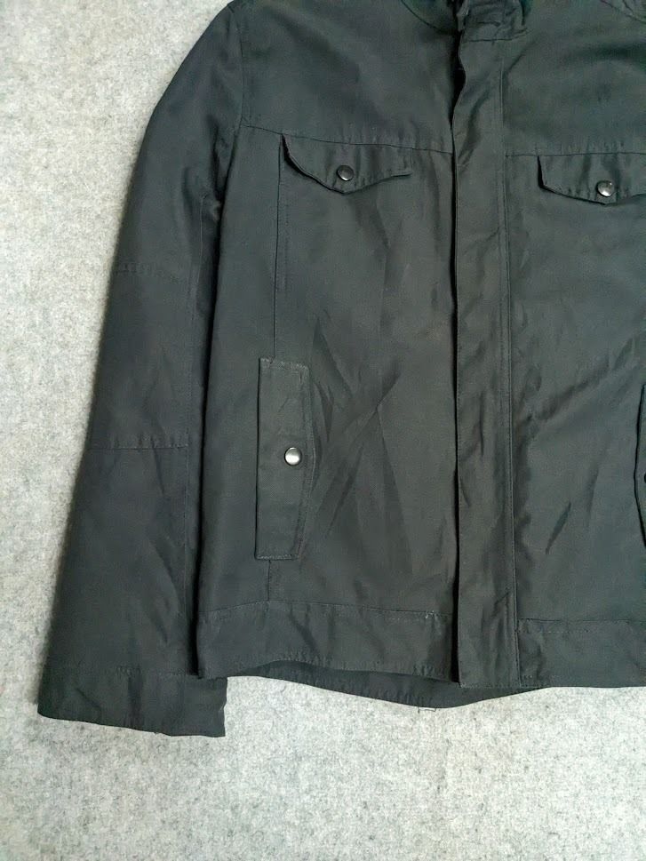 KENNETH COLE new york Riding Military Work Denim Jacket Size XL Black Dark Grey