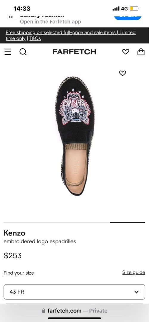 Kenzo espadrilles price top
