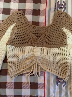 Knitted Crochet Long Sleeve Top