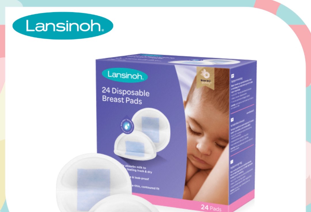 LANSINOH 24 DISPOSABLE BREAST PADS, Babies & Kids, Nursing