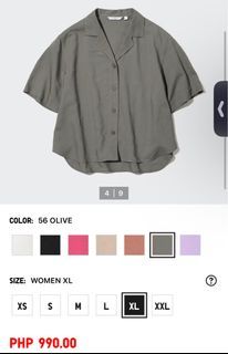 Linen Blend Open Collar Short Sleeve Shirt