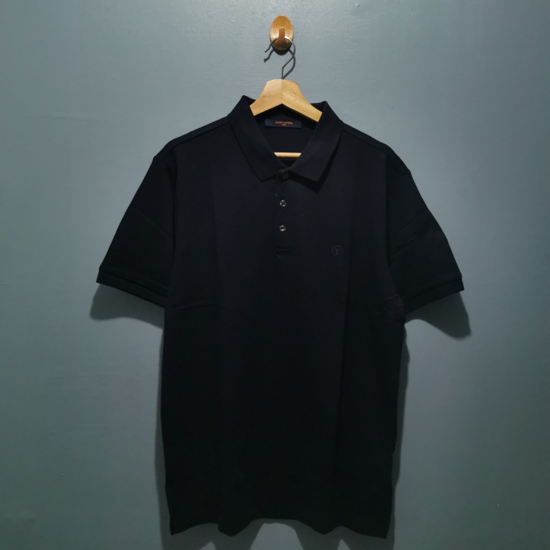 Louis Vuitton Men's Ultra Rare Damier Ebene Collar Polo Shirt