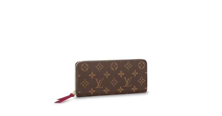 Louis Vuitton Clemence Wallet Monogram Canvas Fuchsia (Category: Luxury Bags & Wallets) located in Taguig. Submitted by declutter.project (Listing ID 1234829210, Image 1). Description: Guaranteed authentic Comes with original dust bag and box Only issue: some fading on coin zipper hardware.
