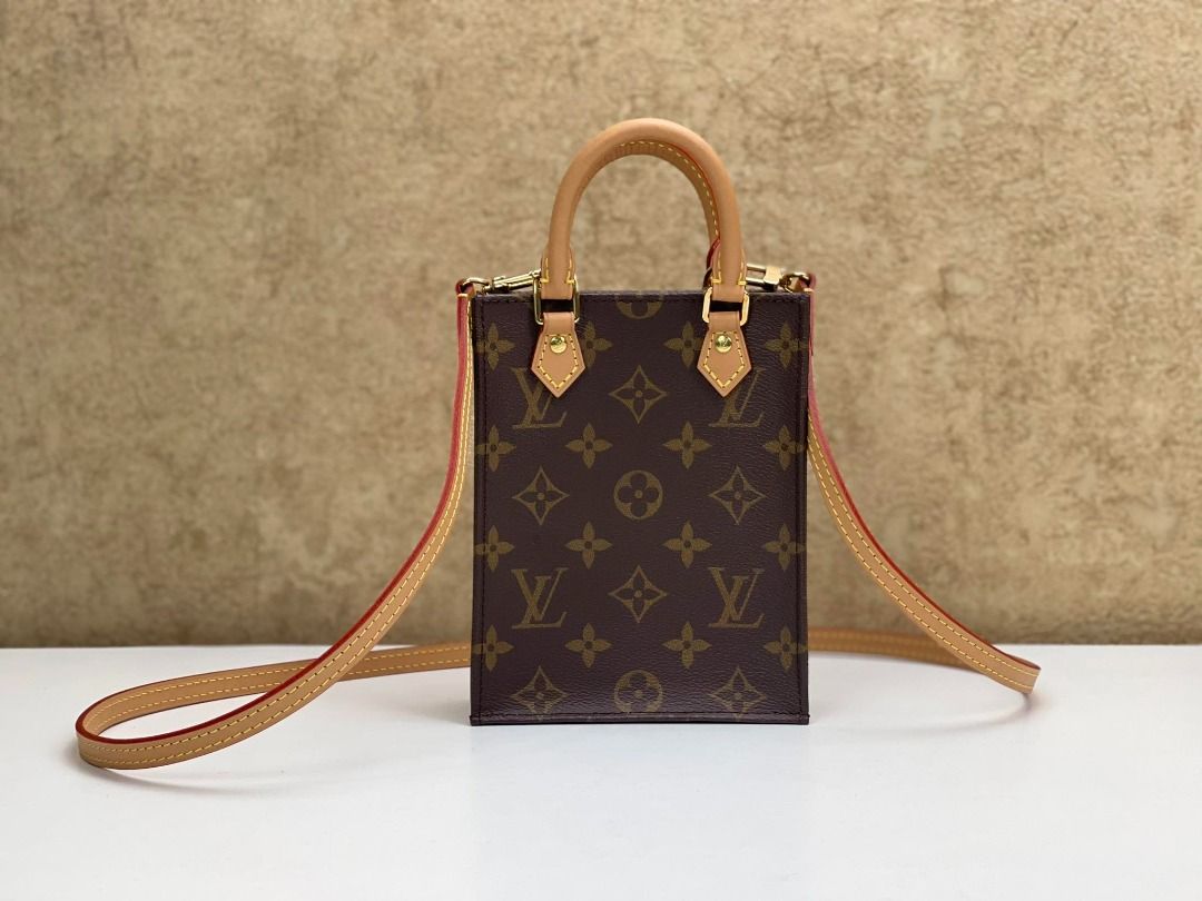 Louis Vuitton Petit Sac Plat Monogram Canvas Crossbody Bag M69442