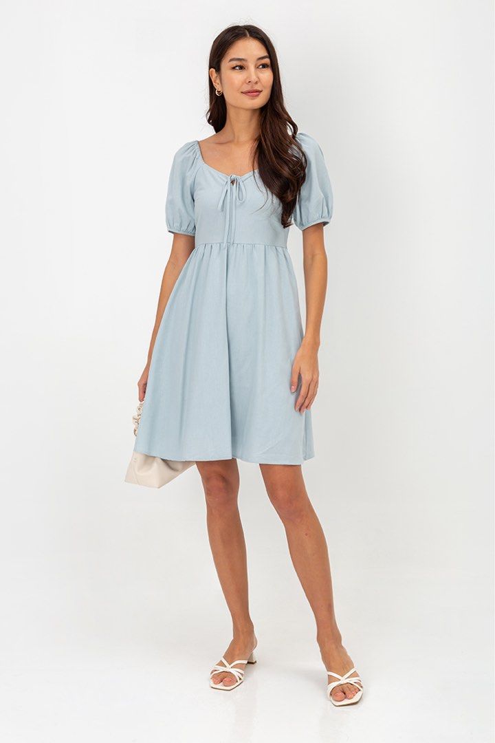 Love and bravery Kylin Linen Puff sleeve dress Women s Fashion