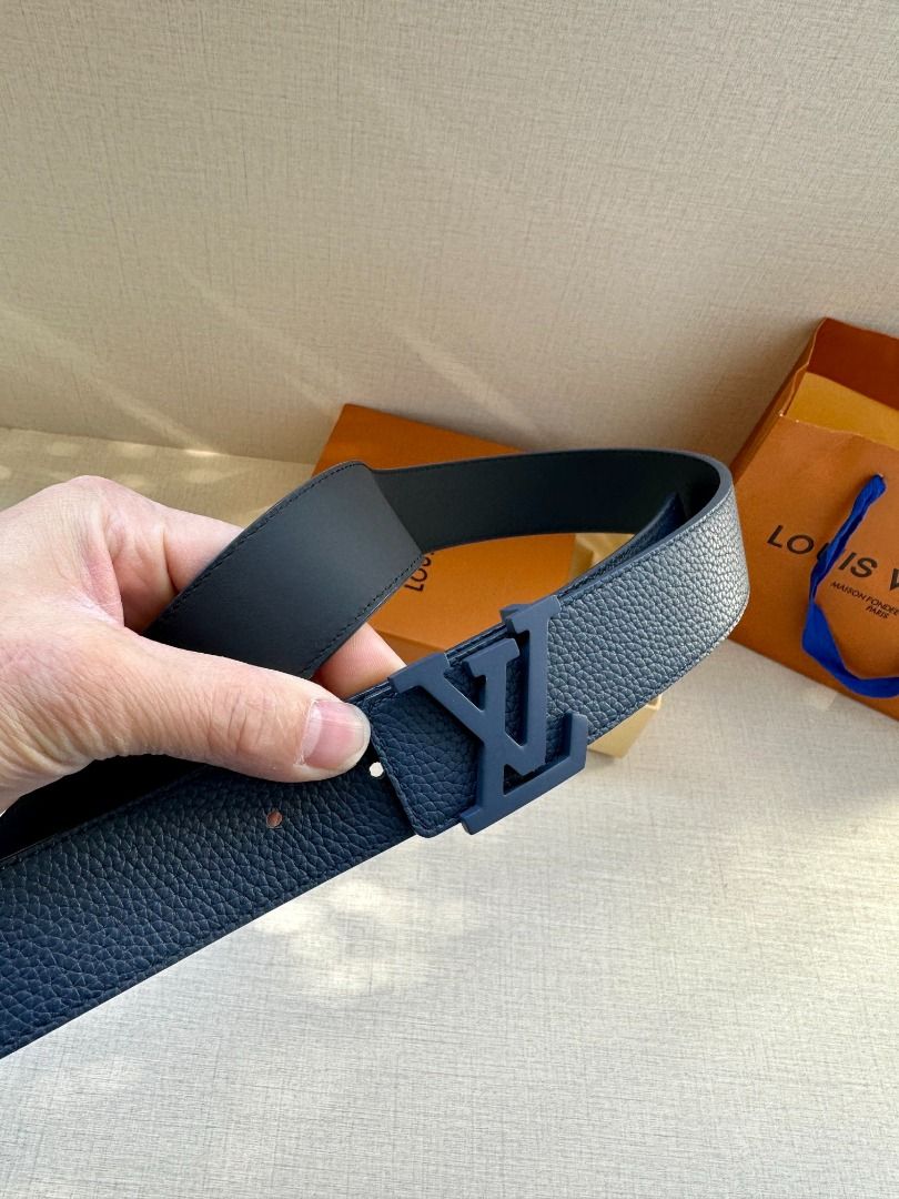Louis Vuitton Aerogram 35mm Belt, Black, 95