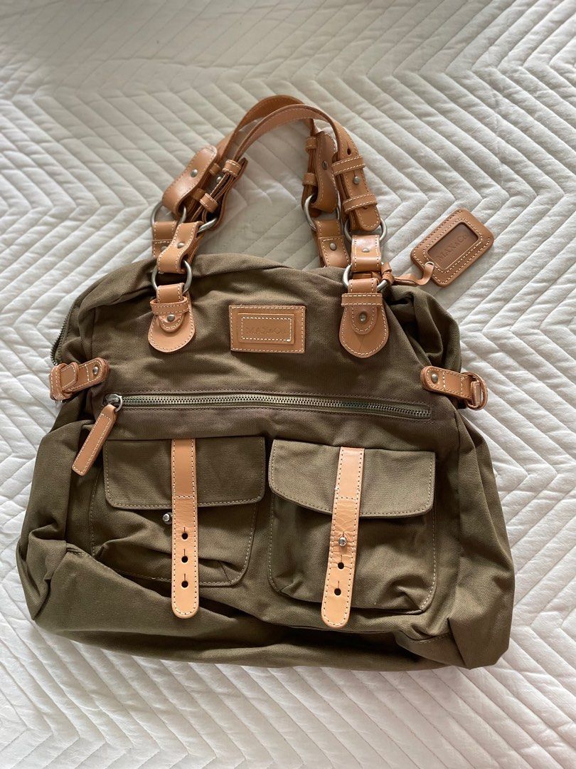 Max & Co Khaki Shoulder Bag, Women's Fashion, Bags & Wallets, Tote Bags