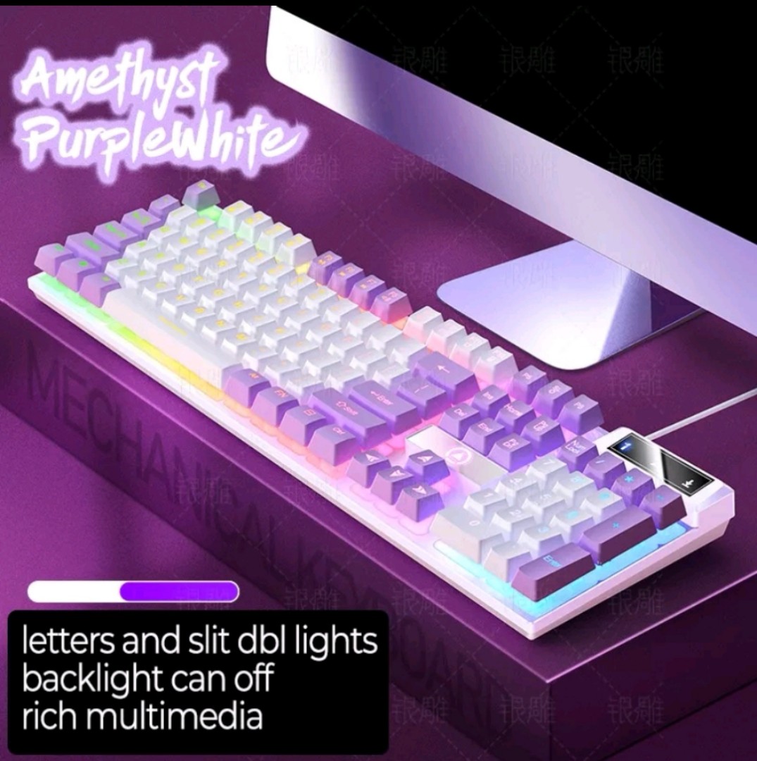 Purple Mechanical Keyboard, Computers & Tech, Parts & Accessories