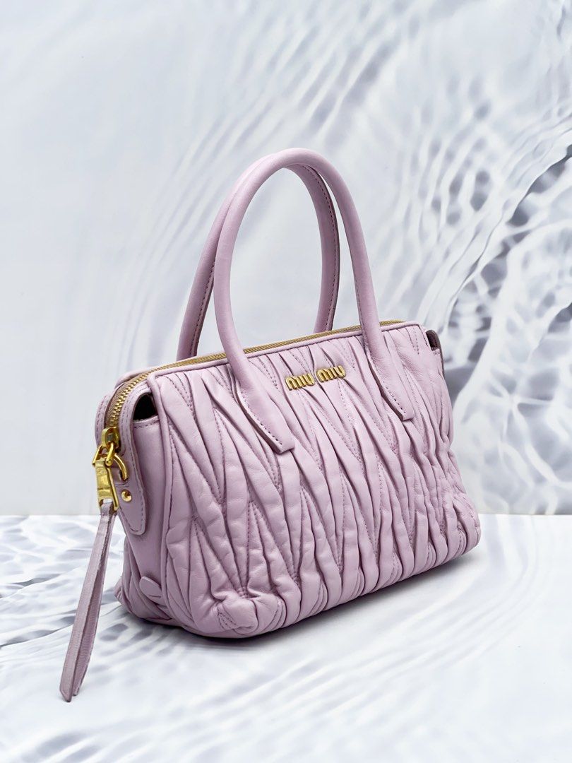 Miu miu matelasse top sales handle bag