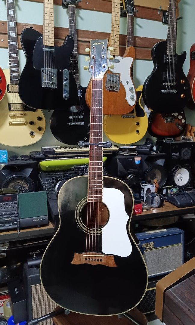 Morris acoustic guitar (Category: Musical Instruments) located in Paranaque City. Submitted by yourhonorvoy (Listing ID 1234926213, Image 1). Description: 05-30-23 New arrival from japan🇯🇵 Morris mg-301bk acoustic guitar 7.5k With soft case With minor dings, dents and scratches 🫰New ordinary strings installed 👍Tanggal lang Ang label(model) 👍Payment thru cash, bank transfer, gcash or in any remittance center 🚚We do shipping👍via lalamove,spe