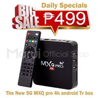 MXQ 5G 4K 8+128G Android Ultra HD TV Box + I8 Mini Keyboard 2.4GHz color with Touchpad 5G Version at 75% off