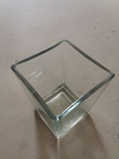 Nice thick heavy glass jar for potting plants