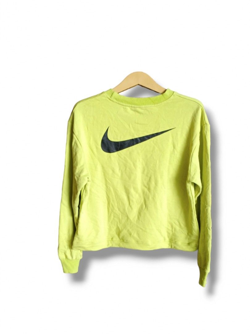 Nike elastic drawcord cropped mini swoosh black 2025 sweatshirt