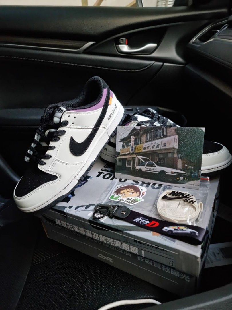 Nike SB Dunk Fujiwara Ae86 Intial D, Men's Fashion, Footwear, Sneakers ...