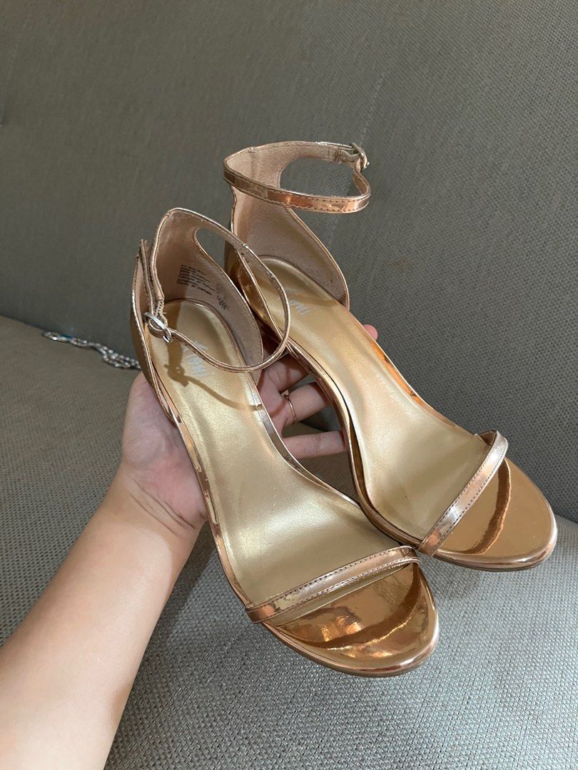 Rose gold heels payless 2025