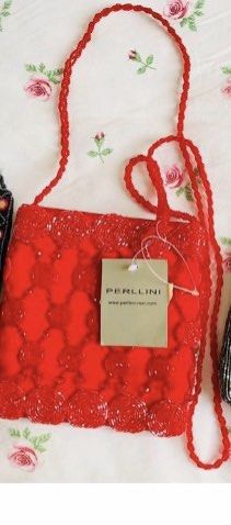 Red lace clutch sale bag