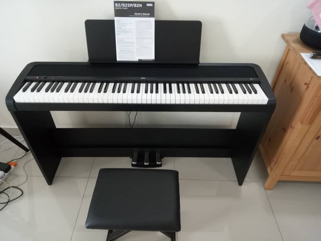 Piano B2SP 88Key Digital Piano with Keyboard Bench Black