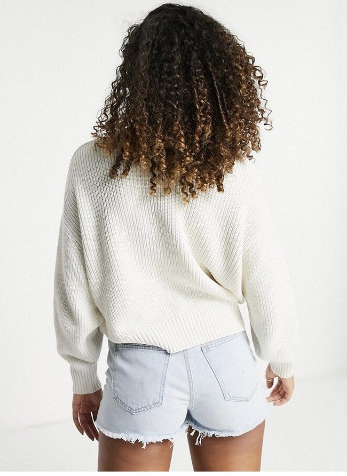 Pimkie crew neck lightweight jumper in off white