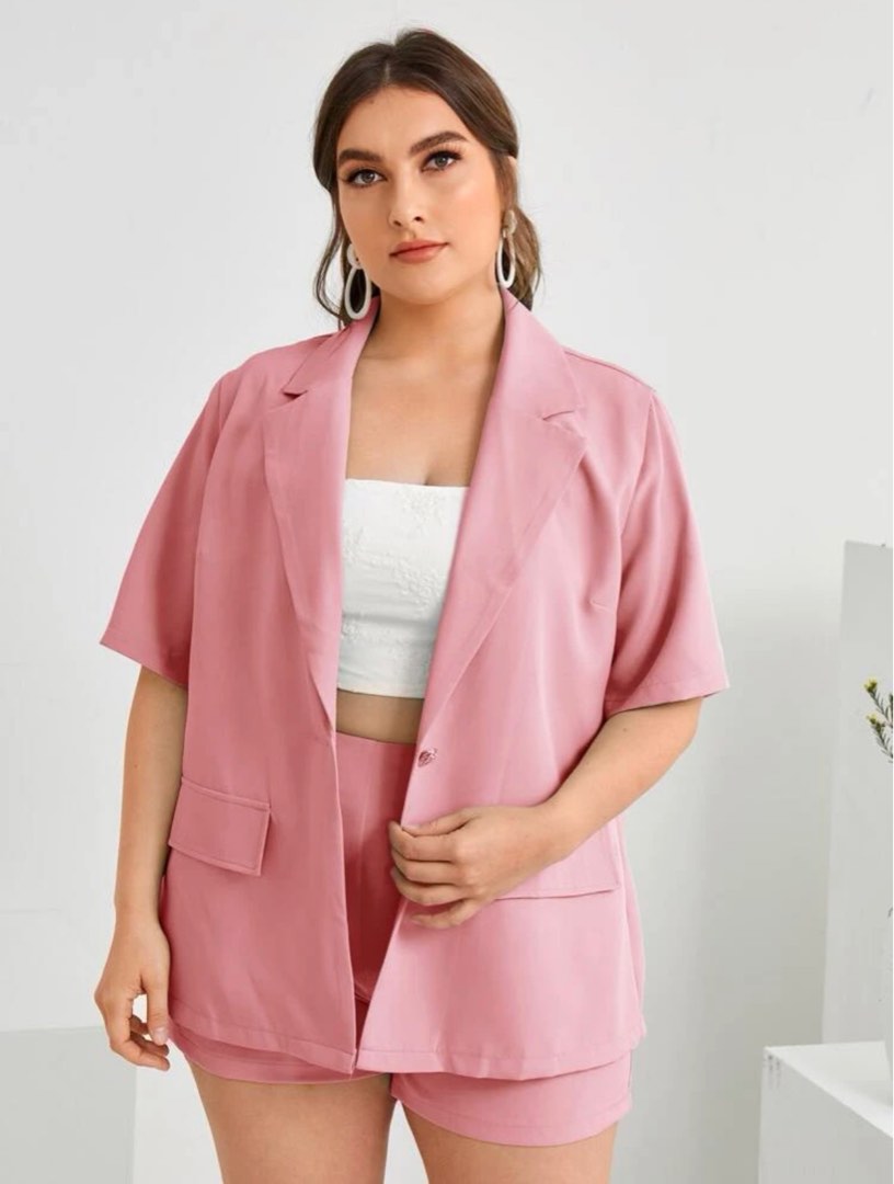 Pink Blazer Set, Women's Fashion, Dresses & Sets, Sets or Coordinates