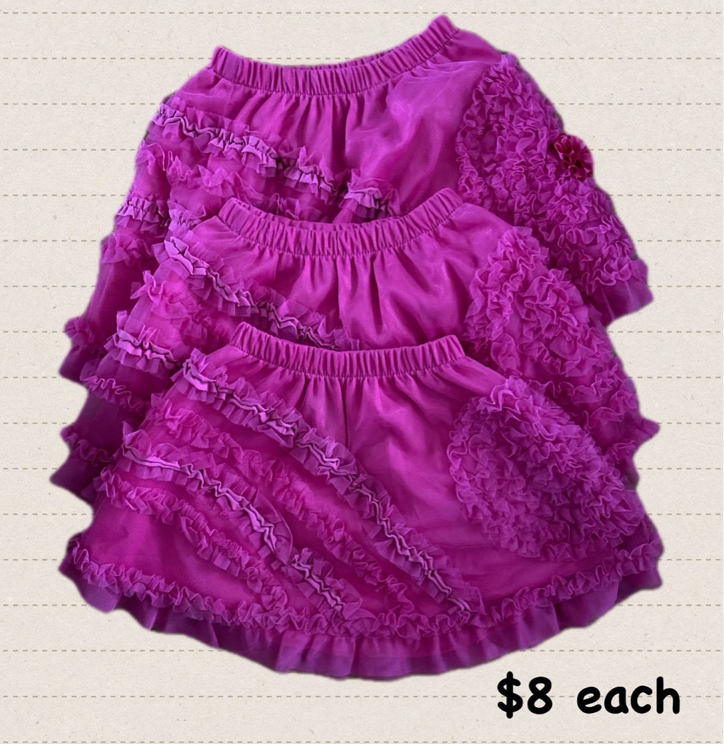 Pink Ruffle Skirt, Babies & Kids, Babies & Kids Fashion on Carousell