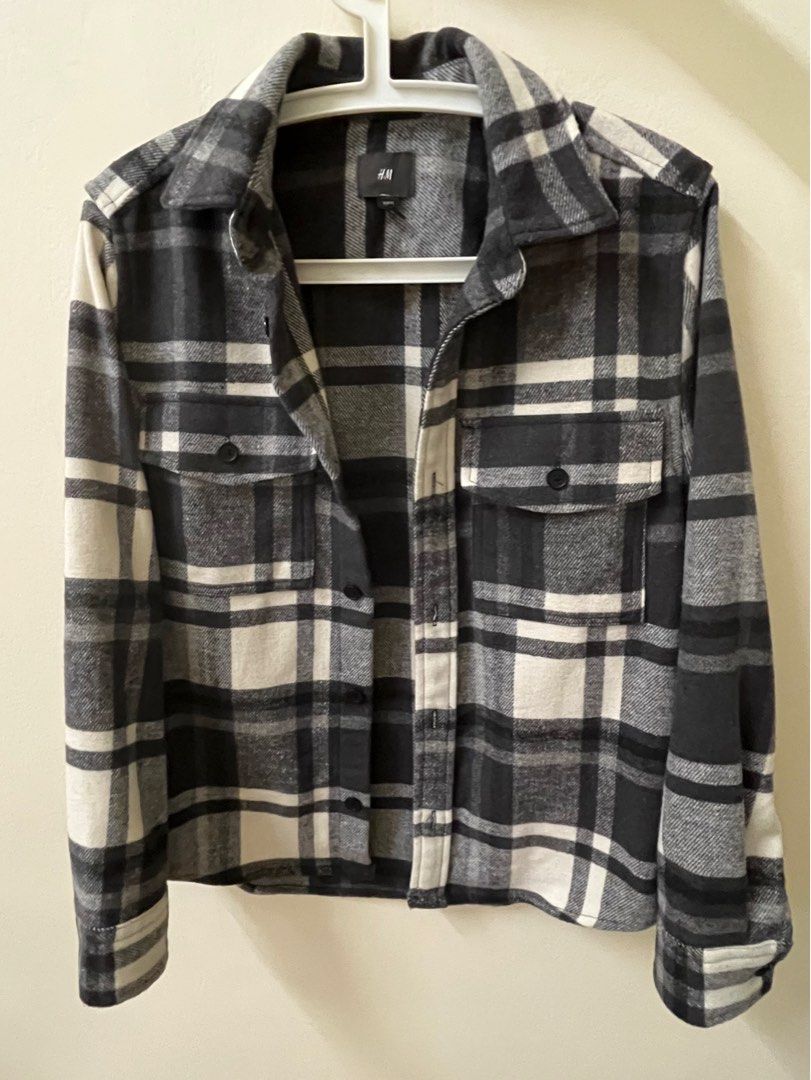 Plaid sales jacket h&m