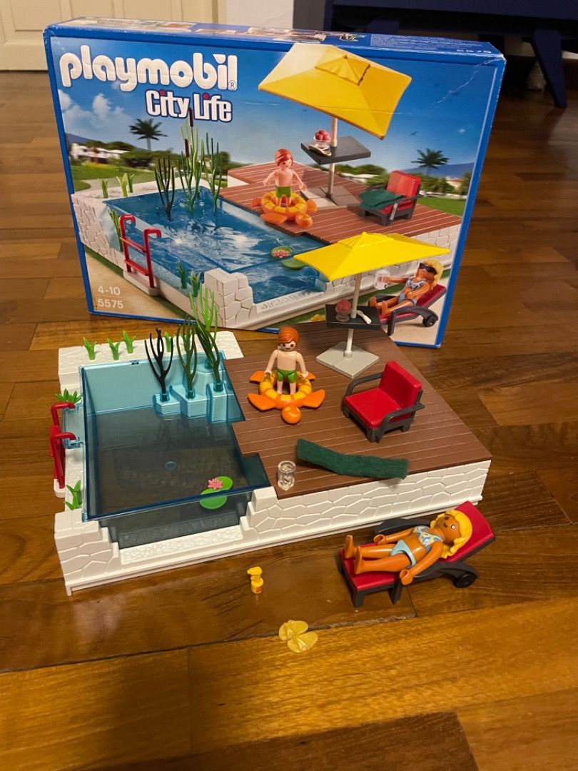 Playmobil pool with terrace sale
