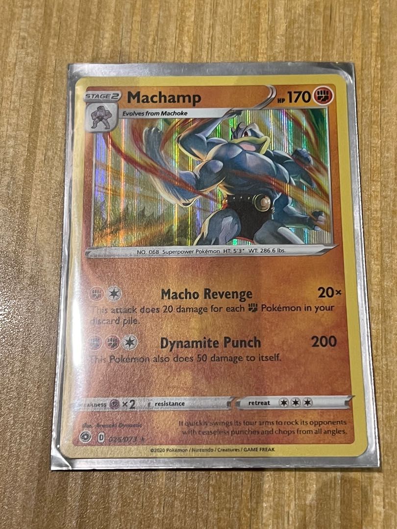 Pokmon card(Machamp) with charizard protective shield, Hobbies & Toys,  Toys & Games on Carousell
