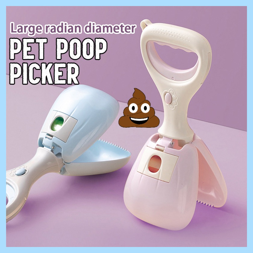 Poop Picker Scooper/ Pooper Collector With Attached Poop Bag, Pet