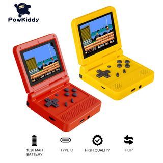 Powkiddy V90 New Version 3.0 inch IPS Retro Flip Video Game Console Portable Pocket Mini Handheld Gaming Console