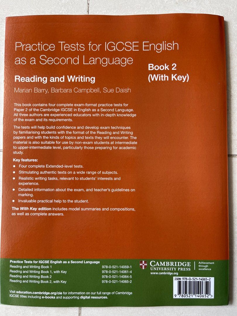 Practice Tests For IGCSE English As A Second Language Reading And 