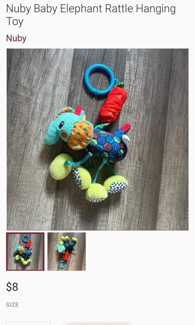 Nubby Hand Rattle Preloved Nuby Rattle, Babies & Kids, Infant Playtime on Carousell