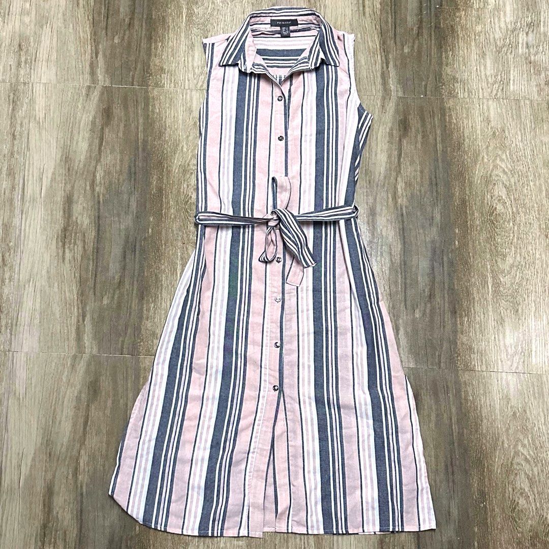 PRIMARK striped linen collar polo buttondown sleeveless maxi midi dress, Women's Fashion, Dresses & Sets, Dresses on Carousell PRIMARK striped linen collar polo buttondown sleeveless maxi midi dress, Women's Fashion, Dresses & Sets, Dresses on Carousell